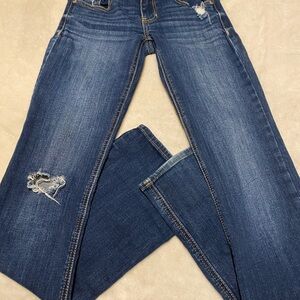 Hollister Women's Blue Ripped Skinny Jeans